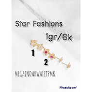 Fashions Earrings Genuine 6k Gold/