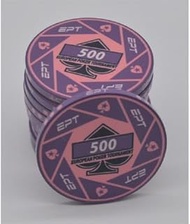 25 x EPT European Poker Tour Worth 500 Ceramic Poker Chips 10g
