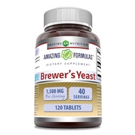 Amazing Formulas Brewers Yeast Supplement | 1500 Mg Per Serving | 120 Tablets | Non-GMO | Gluten Fre