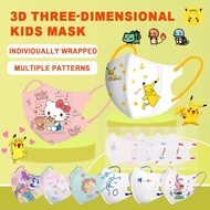 Ready stock 3D kids mask Child Cartoon Breathable 4-12 years Face Mask budak Kanak Earloop Topeng Mu