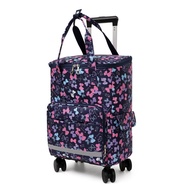 Shopping Cart Grocery Cart Waterproof Handbag Shopping Foldable Large Capacity Four-Wheel Lightweigh