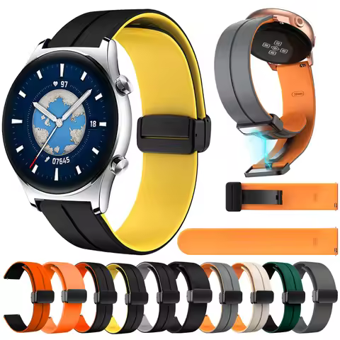 Magnetic Buckle correa For HONOR Watch GS 3 / GS Pro Silicone Watchband Strap For HONOR Magic Watch 