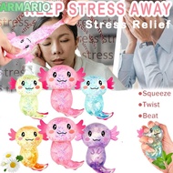 IARMARIOQR Squishy Stress Glitter, Soothing Texture Sugar Filled Axolotl Squishy Toys,  Glitter Cute