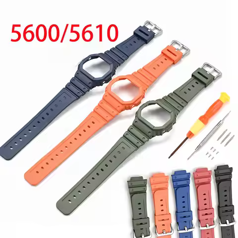 Strap + Case For Casio g-shock DW-5600/5000/5025/5030 GW-B5600 G-5600E GW-M5610/M5600 GLX-5600 GB-M5