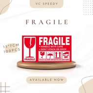 Fragile Sticker Label Live Fish Live Plant Fresh Food Frozen Food 13cm*7cm