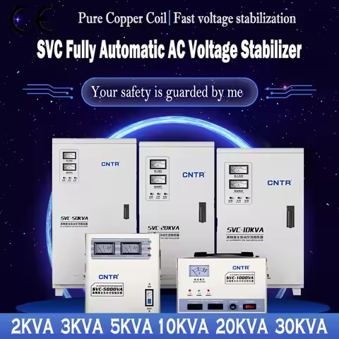 3kva 5kva 10kva 20kva SJW Household 220V Fully Automatic AC Stabilizer Single-Phase Stabilized Power