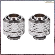 [L E U R] 2Pcs Water Cooling Fittings G1/4 External Thread Pagoda For 9.5X12.7Mm Soft Tube Computer 