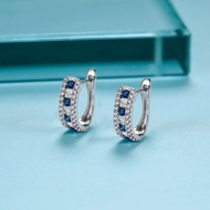 Rio Diamonds Vionnie Ruby Diamond Earring 18K White Gold