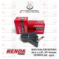 KENDA INNER TYRE DN - 20 x 1.1/8 - FV 60mm - ETRTO 28 - 451