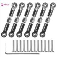 6Pcs Adjustable Metal Linkage Pull Rod Front /Rear Servo Link for  A949 A959 A969 A979 K929 RC Car U