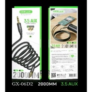 GERLAX GX-06D2 Audio Cable 1 1 Aux Cable 1in1 2Mtr Jack 3.5mm 2000mm