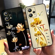 Realme 9 4G/ 9i/ 9 Pro/ 9 Pro+ case with Bodhi leaf calligraphy for peace of mind, parents, fortune,