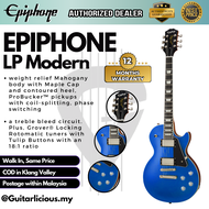 Epiphone Les Paul Modern Double Closed Humbucker Electric Guitar - Radio Blue Metallic (EILM-RBM-NH1)
