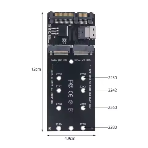 AAAE M2 SSD Adapter M.2 SATA Ngff SSD to SATA + M2 NVME SSD to SFF-8654 Converter SATA to M2 Expansi