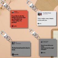 GANTUNGAN One Direction Keychain Spotify Lyrics | Spotify One Direction UV Printed Lyrics Keychain 2