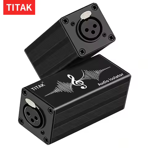 1Pcs XLR Audio Hum Eliminator Noise Suppressor Ground Loop Isolator for PA System Live Broadcast Stu