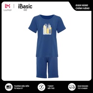 Đồ bộ mặc nhà iBasic cotton USA kháng khuẩn mặc nhà bé trai tay ngắn hình in HOMB007T và quần HOMB00