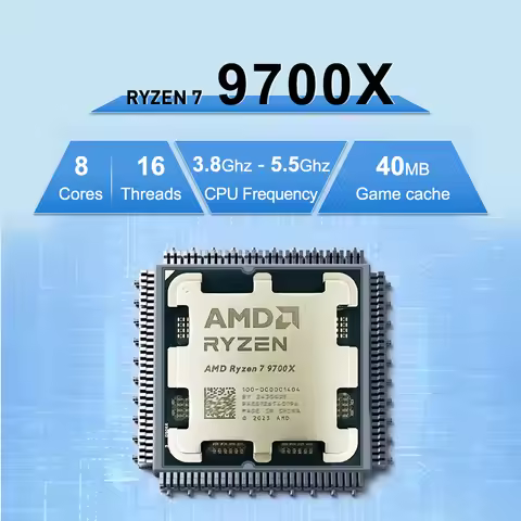 AMD Ryzen 7 9700X L3=32M Game Cache 5.5GHz 8-Core 16-Thread DDR5 Socket AM5 R7 9700X Desktop Gaming 