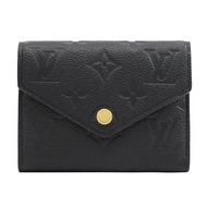 Louis Vuitton LV M64060 VICTORINE 經典牛皮壓紋零錢中短夾.黑