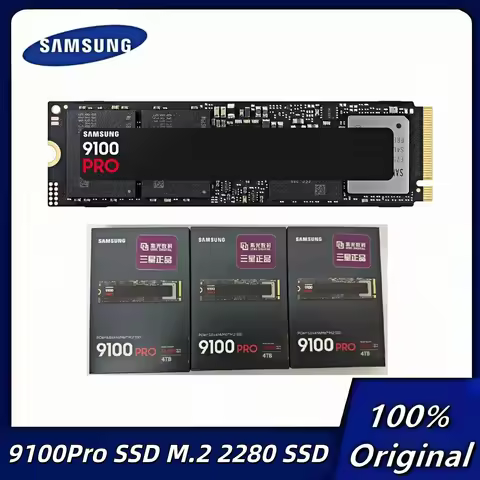 SAMSUNG 9100 Pro 1TB 2TB 4TB Internal Solid State Drive M.2 2280 PCIe5.0X4 NVMe SSD Best for AI Comp
