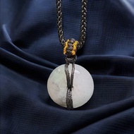 【願平安】飄烏雞翡翡翠平安扣項鍊 | 天然緬甸玉翡翠A貨 | 送禮