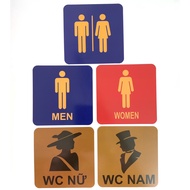 Tiolet Sign for Men and Women, WC Women and Men 13Cm * 13Cm.