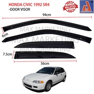 Honda Civic EG SR4 4Door (5th Gen) 1991-1995 AG Door Visor Air Press Wind Deflector (Small 7.5cm Width)