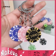 [Mk] Mini Poker Keychain Poker Gift Keychain 6 Pcs Poker Keychain Set – Lightweight Acrylic Polished