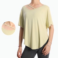 Women's Yoga Shirt Short Sleeve Gym Fitness Tops Breathable Loose Running Workout T-shirt Plus size