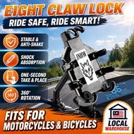 One-second pick-up and drop-off Motorcycle Phone Holder Bicycle Phone Holder Shock Absorption Durabl