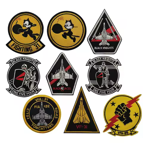 Vfa 25 Strike Fighter Squadron Fist Of The Fleet Patches VF-31fighting 31Military Army Embroidered B