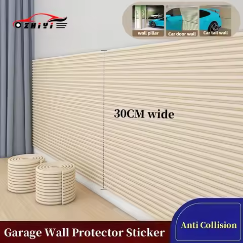 200CMx30CMx1.3CM Car Door Protector Garage Wall Corner Bumper Guard Sticker Anti-Scratch Parking Gar