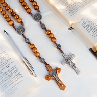 BENEDICT ROSARY (BENEDICTINE) BENEDICTUS ROSARY/ CATHOLIC ROSARY NECKLACE/ KONTAS/ BENEDICT CROSS/