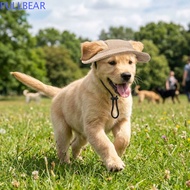 PULLBEAR Dog Fisherman Hat, Breathable Comfortable Corduroy Dog Hat, Cute Exposed Ears Adjustable St
