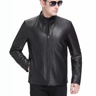 jaket kulit pria-jaket kulit asli garut/jaket kulit domba garut - hitam xs