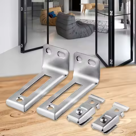 2 Set Stainless Steel Bifold Door Repair Tool Kit Bifold Door Hardware Set Smooth Operation Sliding 