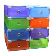 【GC135】包邊抽屜式鞋盒1入 彩色鞋盒 透明鞋盒/收納鞋盒/收納盒