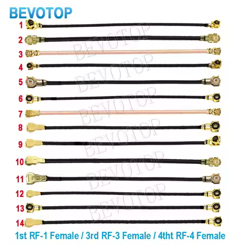 10PCS RF Cable u.FL-1/MHF-4/MHF-3 Female to Female Pigtail RF1.13/RF0.81/RF1.37/RG178 Coaxial Jumper