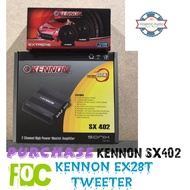 KENNON SX402 - 2 CHANNEL AMPLIFIER FOC  KENNON EX28T 25MM NEODYMIUM SILK DOME TWEETER