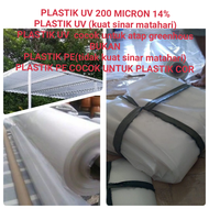 PLASTIK UV  200 MICRON /0,20MM/14% PLASTOK UV LEBAR 4 METER TEBAL