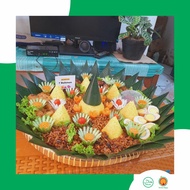 Tumpeng Nasi kuning 7 bulanan 10 orang