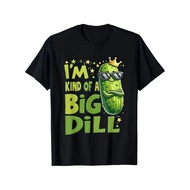 Men's & Women's Cucumber Pickle-Themed T-Shirt - 220gsm Pure Cotton Retro Short-Sleeve Shirt with Pi