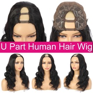 U Part Human Hair Wig Body Wave U Part Wig Human Hair for Black Women Glueless Wigs Human Hair Clip 