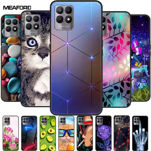 For Realme 8 Cases Realme 8 Pro 8i Fashion Soft TPU Silicone Back Cover For Realme 8 5G Case Funda R