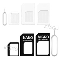 btsg* 4 in 1 Convert Nano SIM Card to Micro Standard Adapter For iPhone for Samsung 4G LTE USB Wireless Router