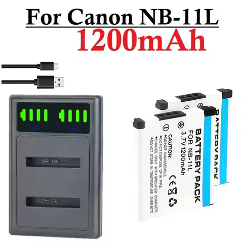 1200mAh NB-11L NB11L NB 11L NB-11LH Battery + LCD Charger For Canon PowerShot A2300,A2400 IS, A2500,