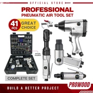 41pcs Air Tool Pneumatic Tool Kit Air Impact Wrench Air Die Grinder Air Hammer Air Ratchet for Autom