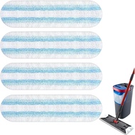 4-Piece Mop Replacement Pad, Suitable for OCedar H2prO Flat Mop System, Microfiber Replacement Pad R