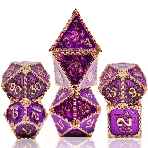 New ForDND Dice Metal Polyhedral D&D Dice for Dungeon and Dragon MTG RPG Roll Playing Game D20 D12 D