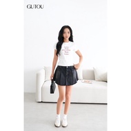 [ GUTOU ] Pleated Washed Jean Skirt G85